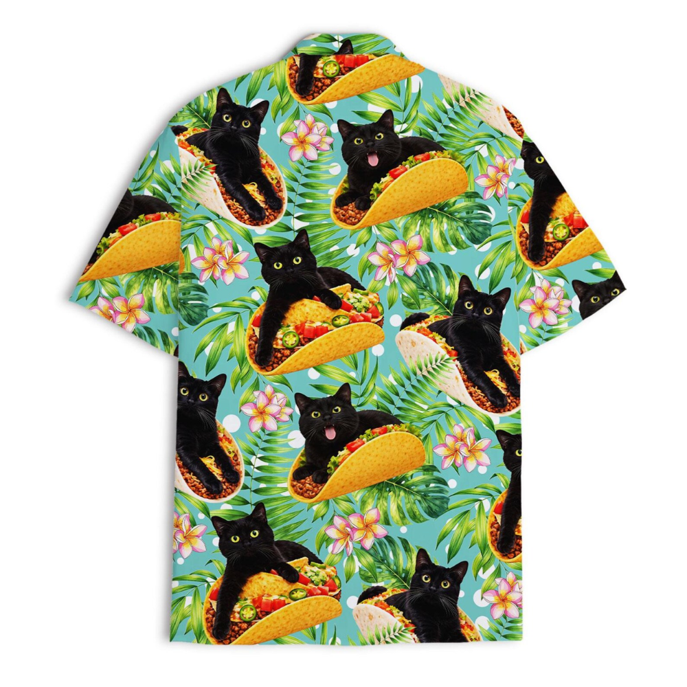 Cat Taco Tropical Hawaiian Shirt Men Women, Cat Mexcian Food Hawawiian Shirt HE0625