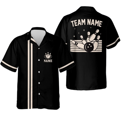 Custom Vintage Mens Sage Green Bowling Hawaiian Shirt, Custom Vintage Bowling Team Shirts BE0229