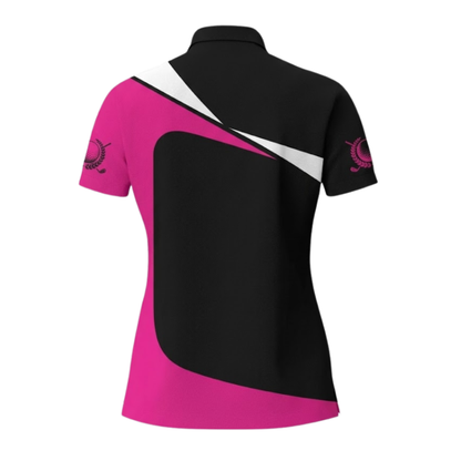 Par Then Bar Custom Wine Funny Pink Golf Polo Shirts For Women, Customized Funny Golf Shirts For Ladies GZ0447