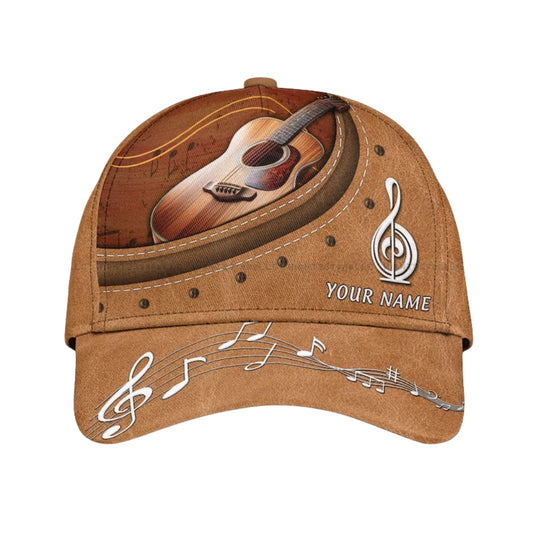 Custom Name Guitar 3D Printed Baseball Cap, Perosalized Guitar Lover Cap Hat CP0443