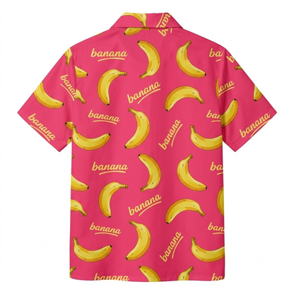 Banana Yellow Pink Hawaiian Shirt For Men Women, Banana Hawaiian Shirt For Fruit Lover HE0742