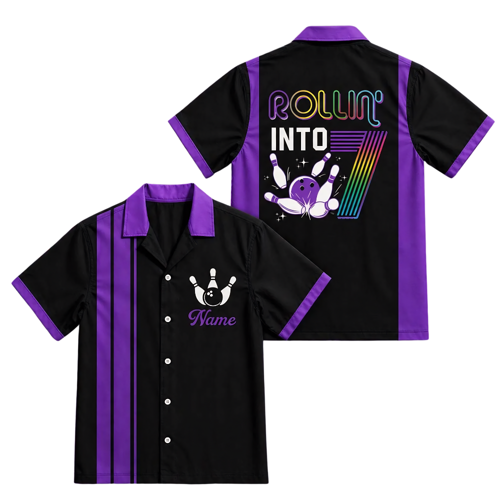 Rollin Into Custom Age Bowling Hawaiian Shirt Men Women, Custom Birthday Bowling Shirt BE0246
