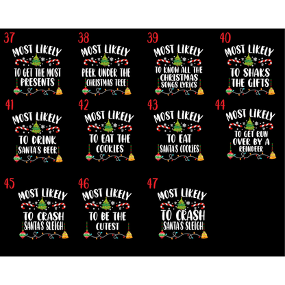 Custom Most Likely To Christmas Family Matching Shirts, Custom Funny Christmas Family Shirts ET1182