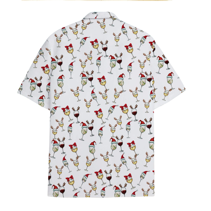 Wine Lover Christmas Hawaiian Shirt Women Men, Wine Hawaiian Shirt For Xmas HE0685