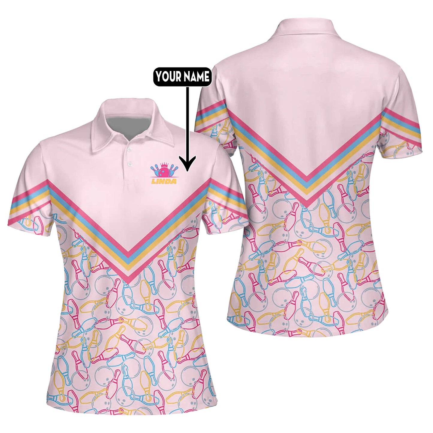 Custom Bowling Shirt Pattern Ladies BW0025