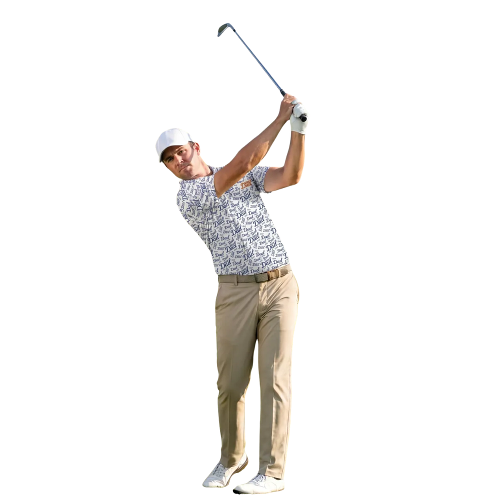 Boy Dad Golf Polo Shirt For Father's Day, Dad With Boy Golf Shirts GE0460