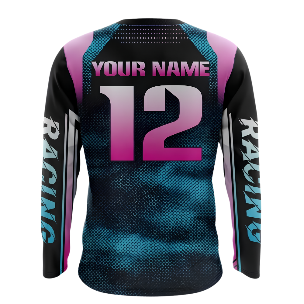 Custom ATV Racing Men's Long Sleeve Motocross Jersey , Custom ATV Shirts MZ0139