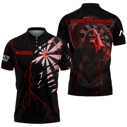 Bigfoot Thunder Custom Mens Darts Polo Shirt, Custom Bigfoot Team Dart Shirt DZ0169