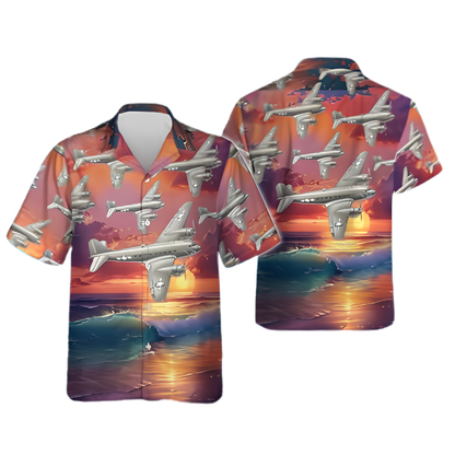 Curtiss C-46 Commando Hawaiian Shirt For Men, Aircraft Veteran Hawaiian Shirt HE0734