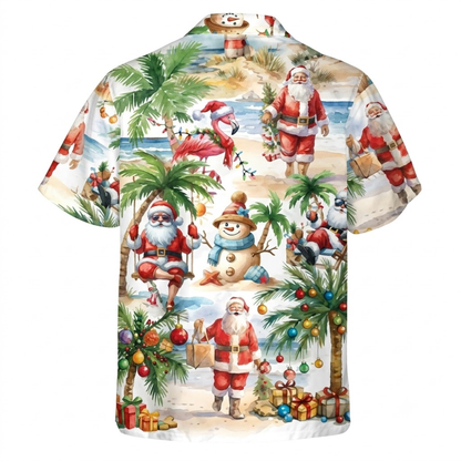 Santa Tropical Hawaiian Shirt Men Women, Christmas Hawaiian Shirt HE0771