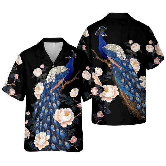 Peacock Hawaiian Shirt For Men And Women, Peacock Hawaiian Shirts HE0573
