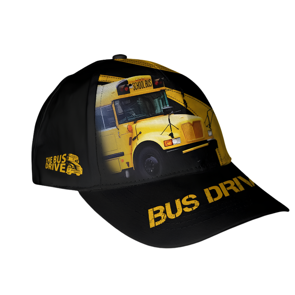 Custom School Bus Baseball Cap With Name, Custom Bus Driver Baseball Cap Hat CP0707