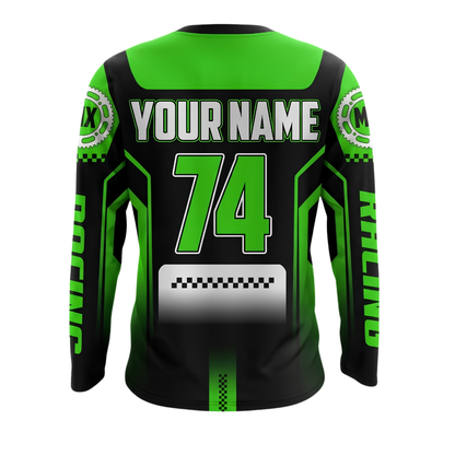 Custom Neon Men's Motocross Long Sleeve Racing Jersey, Custom MX Shirts MZ0130