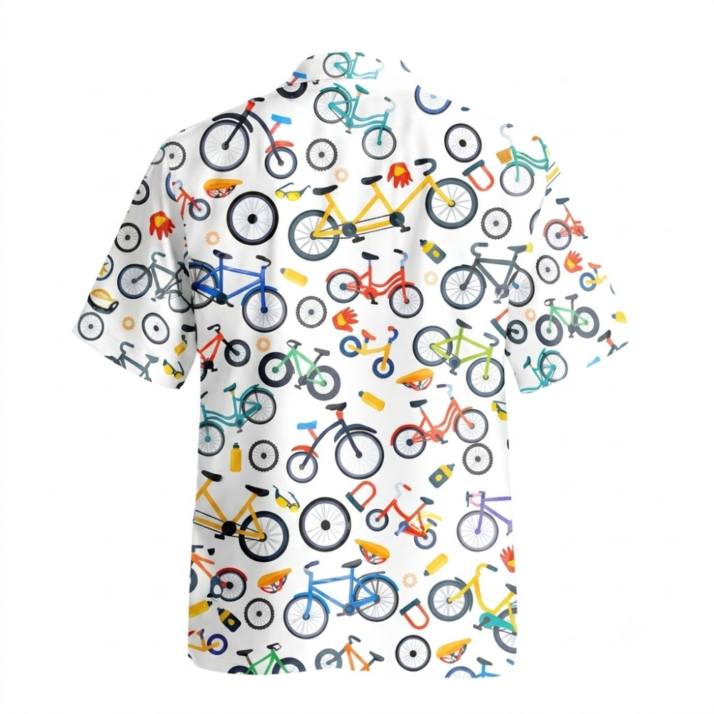 Bicyle Pattern Colorful Hawaiian Shirt For Men Women, Cycling Hawaiian Shirt For Biker HE0764