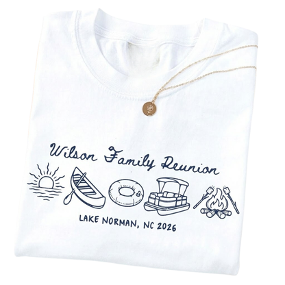Personalized Lake Trip Family Reunion Matching T Shirt, Custom Family Lake Vacation Shirts ET1184