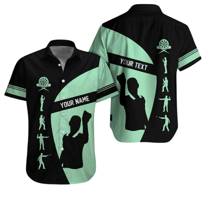 Custom Name And Text Dart Hawaiian Shirt For Men, Custom Team Darts Shirt DZ0105