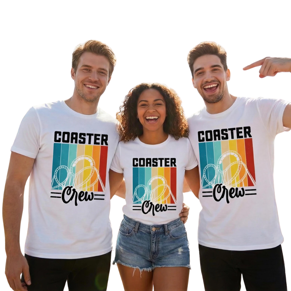 Coaster Crew Retro Matching T Shirt, Amusement Park Matching Shirts For Family Friends ET1055