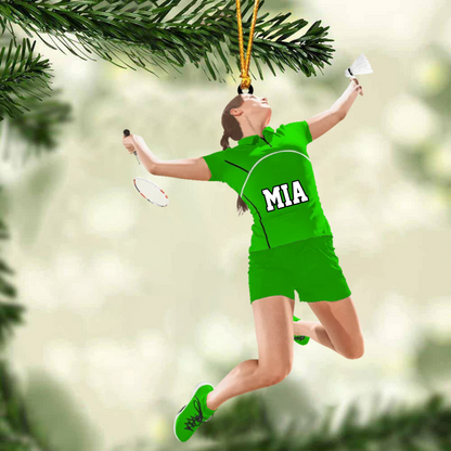 Custom Personalized Badminton Lovers Christmas Ornament, Gift For Badminton Player OO1744