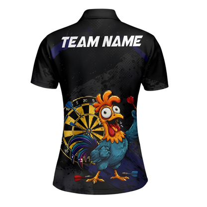 Women's Custom Rooster Darts Polo Shirt, Custom Rooster Darts Team Shirt For Ladies DZ0164