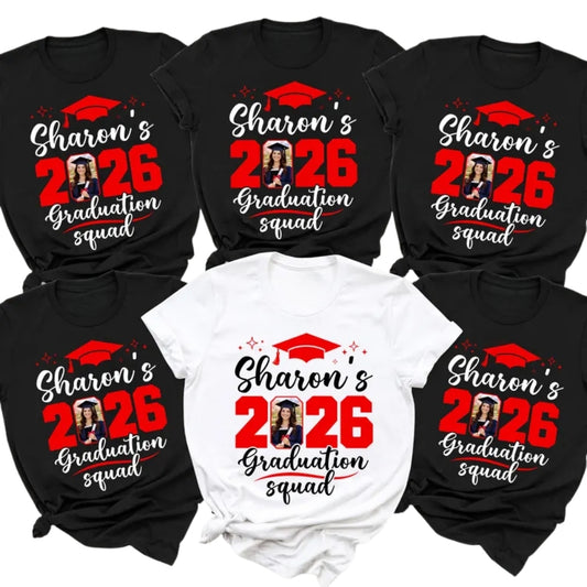 Personalized Matching Graduation Squad Family T Shirts With Photo, Custom Family Graduation Shirts ET0648