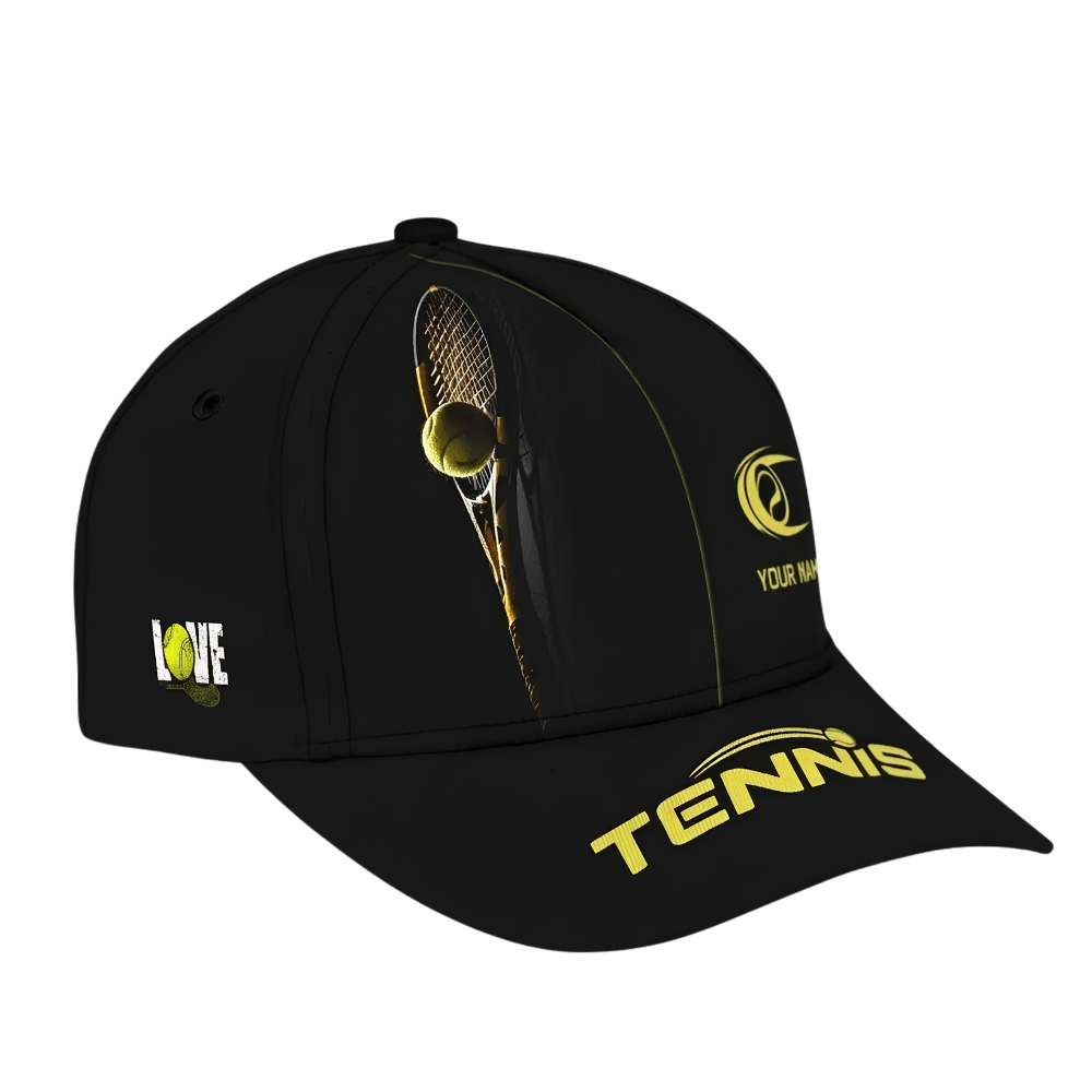 Personalized Tennis Baseball Cap With Name, Custom Tennis Player Cap Hat 3D Printed CP0708