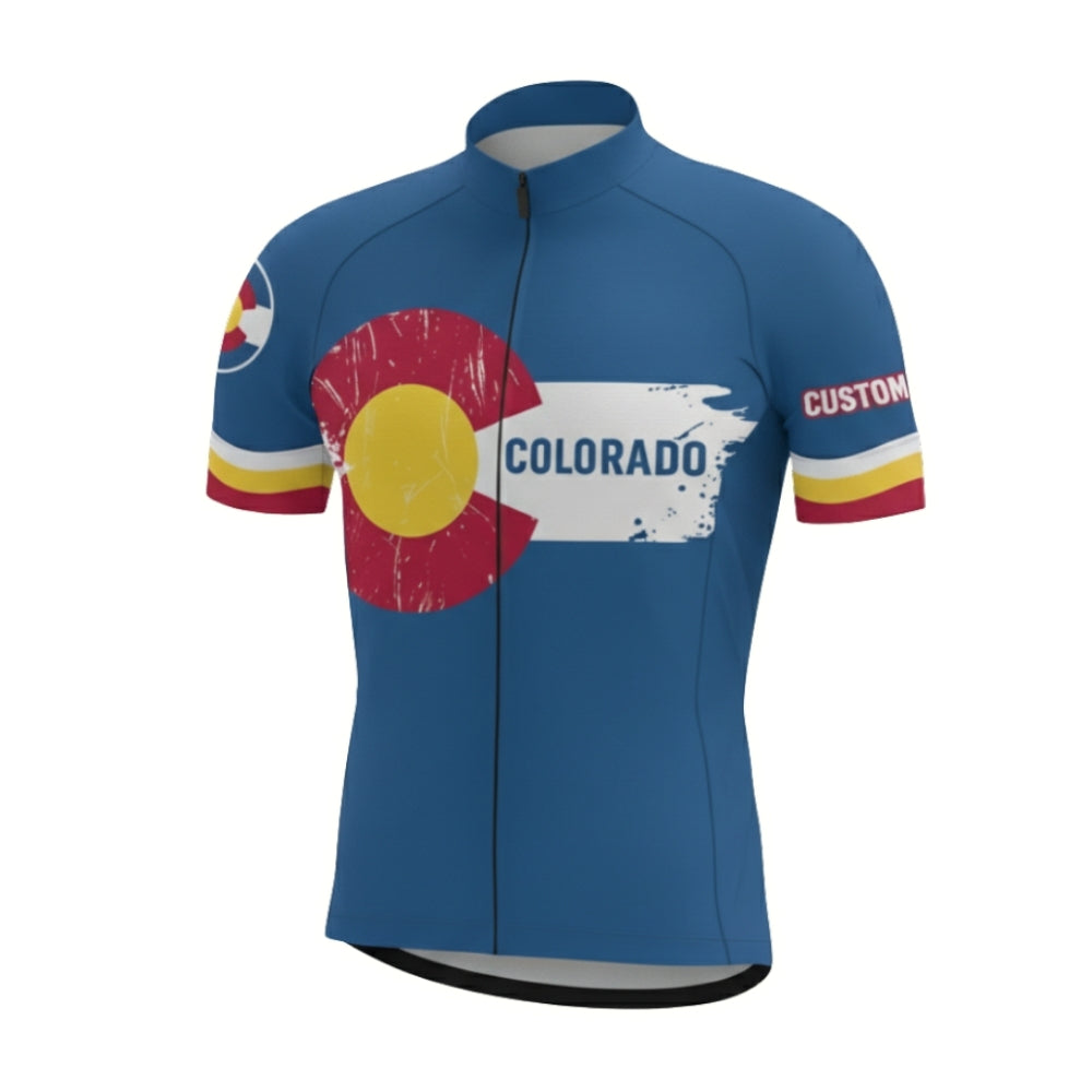 Custom Colorado Flag Cycling Short Sleeve Jersey For Mens, Custom Colorado Cycling Jersey CZ0044