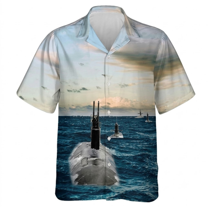 Submarine Hawaiian Shirt For Men, Nautical Submarine Hawaiian Shirt For Veteran HE0712