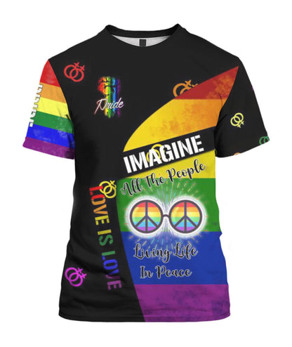 It Is Ok To Be Difference Elephant Rainbow Colors 3D T Shirt For Gay Lesbian, Best Gift For Lgbt Friend Gay Lesbian Gifts LO0948