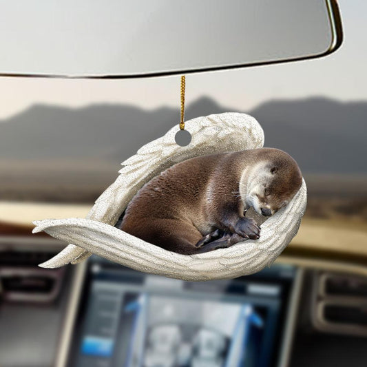 Otter sleeping angel otter lovers ornament OO0340