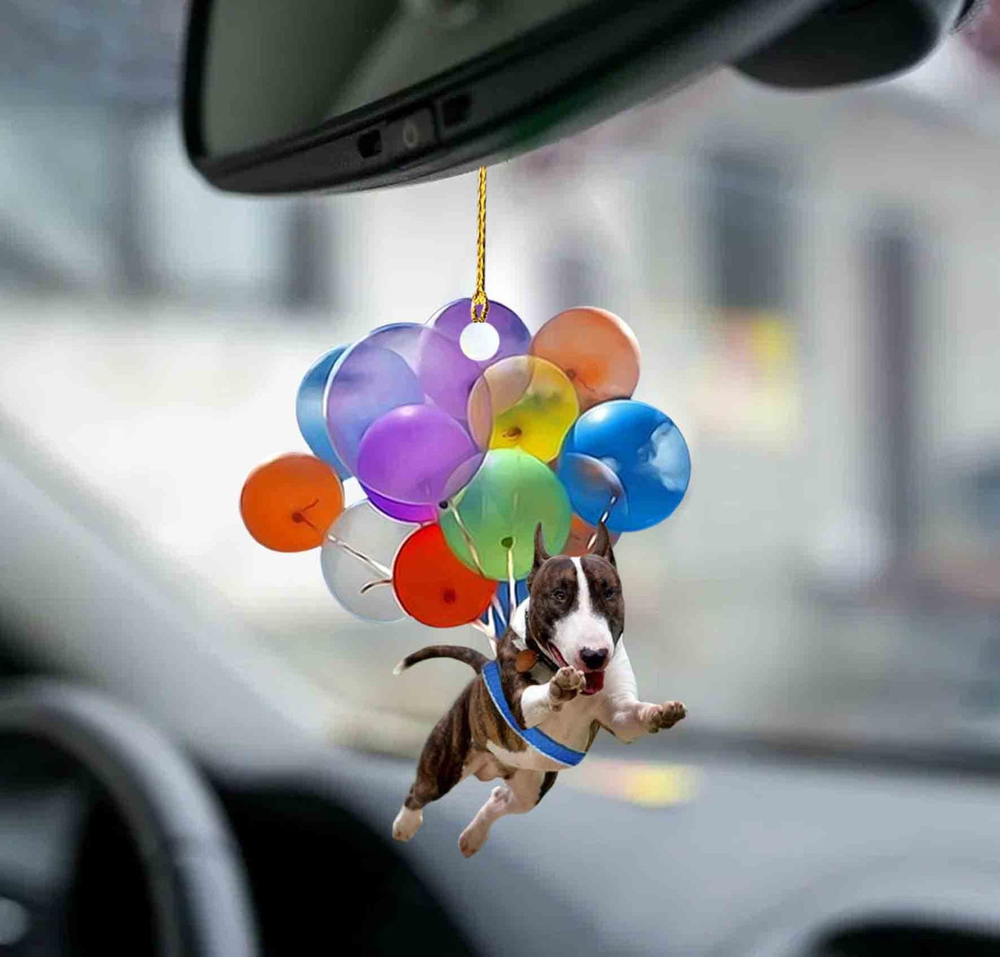 Bull Terrier Fly With Bubbles Dog Hanging Ornament Dog Ornament Lasfour OO0817
