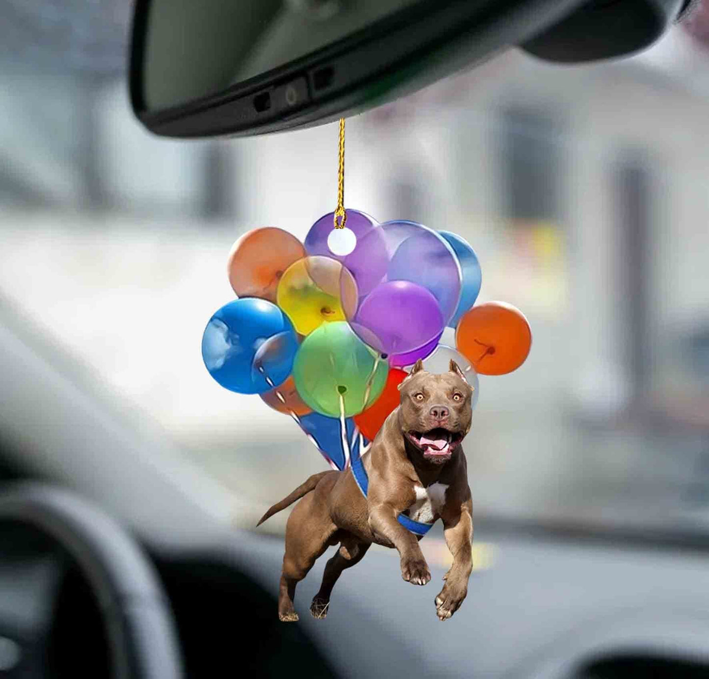 Pitbull Fly With Bubbles Dog Hanging Ornament Dog Ornament Lasfour OO0806