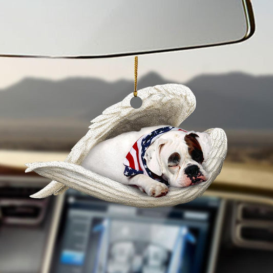 American Bulldog sleeping angel American Bulldog lover dog mom ornament OO0403