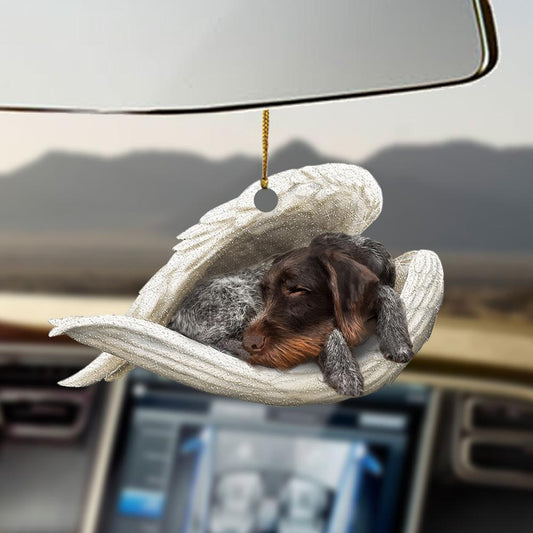 German Wirehaired Pointer sleeping angel German Wirehaired Pointer lover ornament OO0440