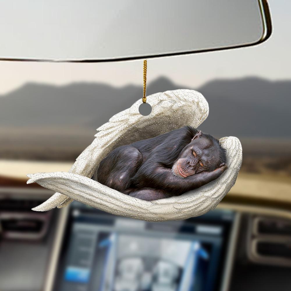 Chimpanzee sleeping angel Chimpanzee lovers ornament OO0389