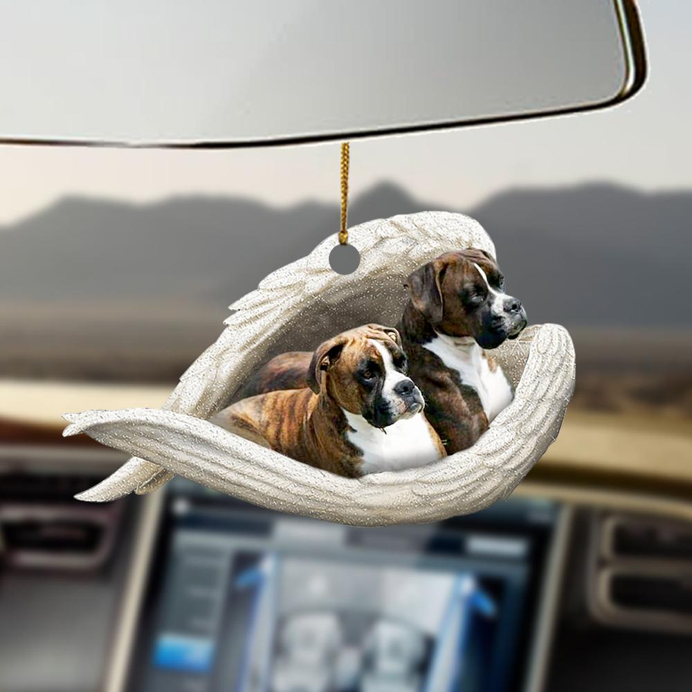 Brindle Boxer sleeping angel brindle boxer lovers dog lover ornament cus OO0418