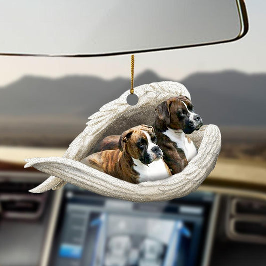 Brindle Boxer sleeping angel brindle boxer lovers dog lover ornament cus OO0418