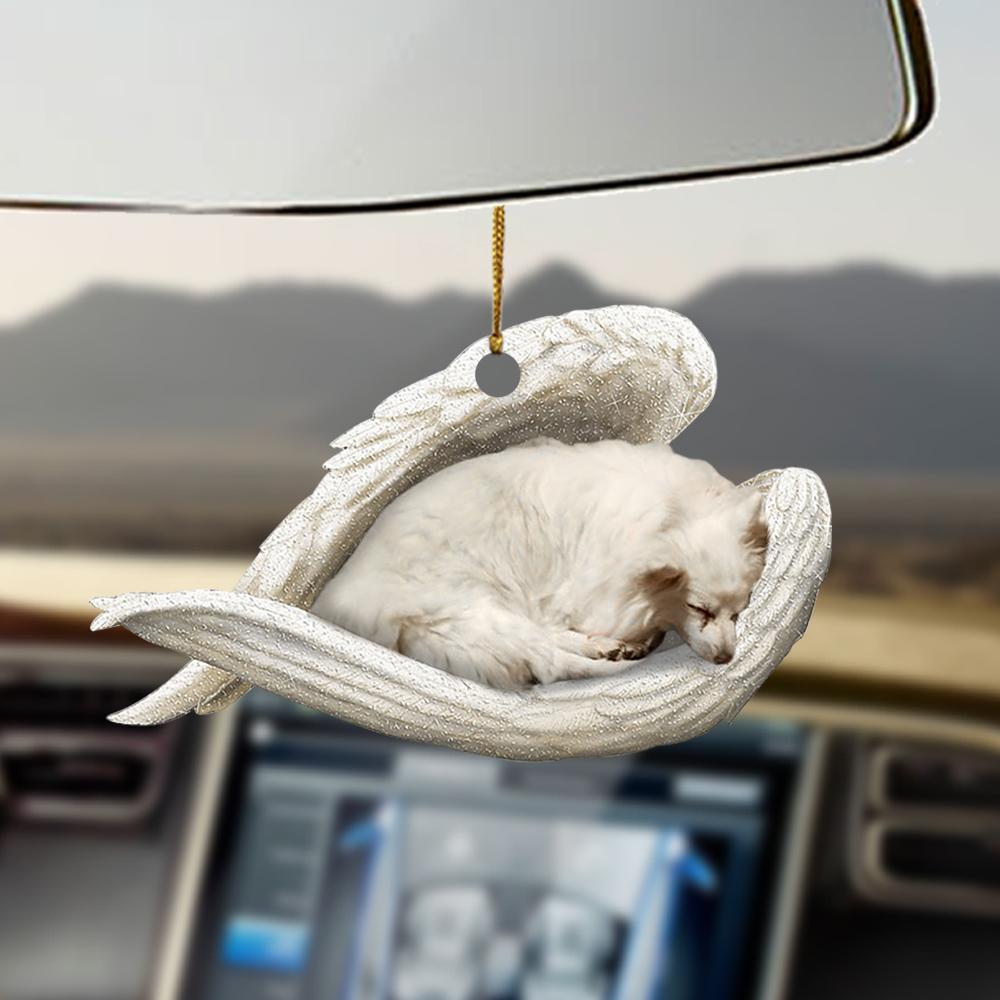 American Eskimo sleeping angel American Eskimo lovers dog moms ornament cus OO0380