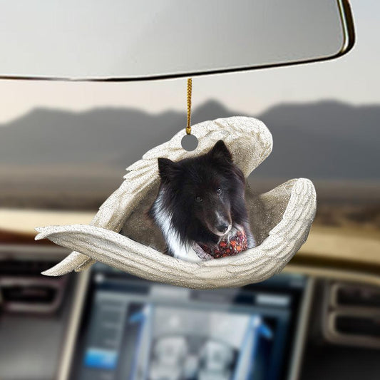 Sheltie sleeping angel for Sheltie lover dog mom ornament cus OO0355