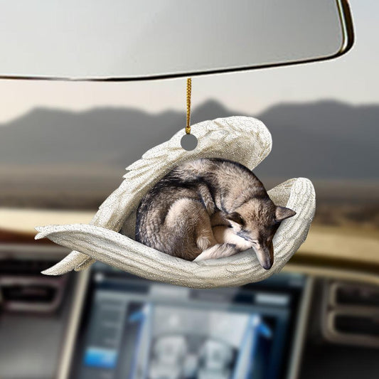 Wolfdog sleeping angel Wolfdog lovers dog moms ornament OO0442