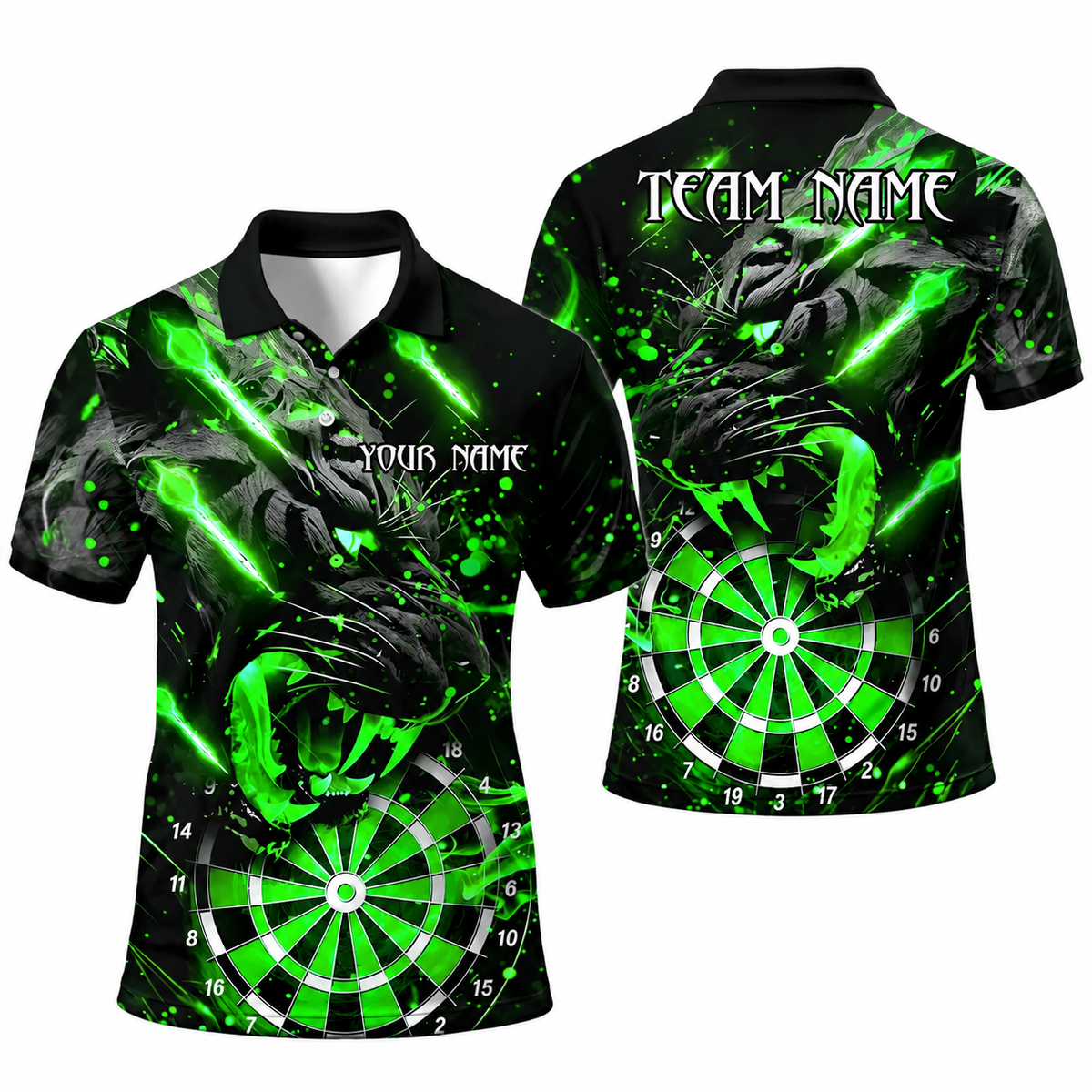 Custom Panther Darts Men Polo Shirt, Custom Panther Dart Shirt For Team DZ0178