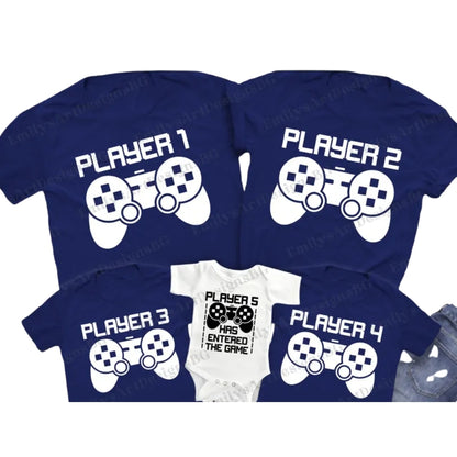 Player Has Entered The Game Custom Matching Gaming Family T Shirts, Custom Family Game Matching Shirts ET0663