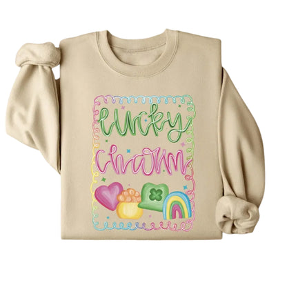 Lucky Charm Patrick's Day Sweatshirt, Patrick Day Sweatshirts 2D0862