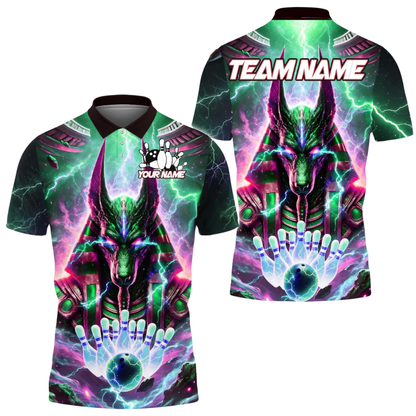 Custom Anubis Bowling Polo Shirt Men, Custom Team Anubis Bowling Shirts BE0208