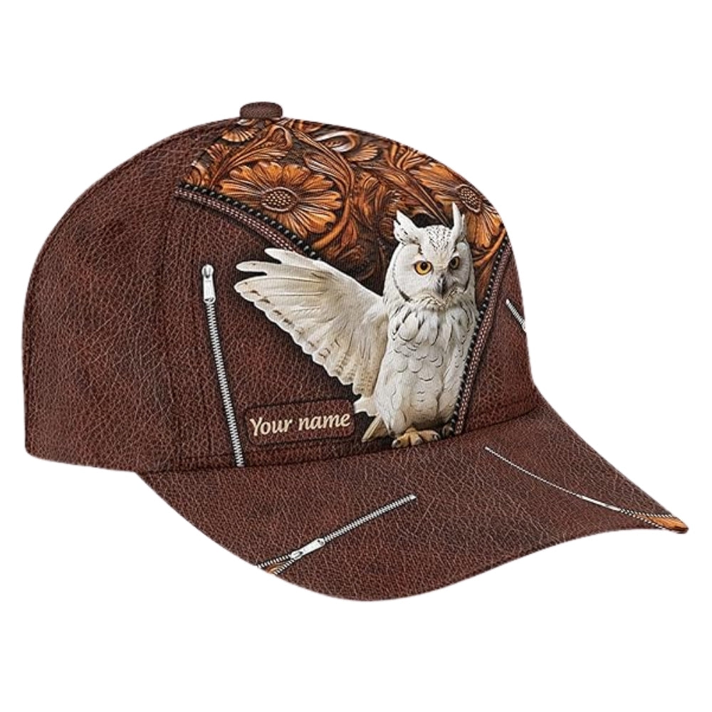 Custom Owl 3D Baseball Cap With Name, Custom Owl Caps Hats CP0203