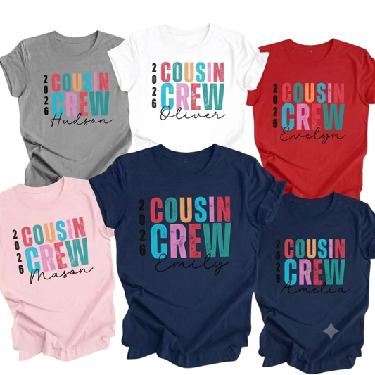 Cousin Crew Custom Name And Year Matching T Shirt, Custom Cousin Matching Shirts ET1268