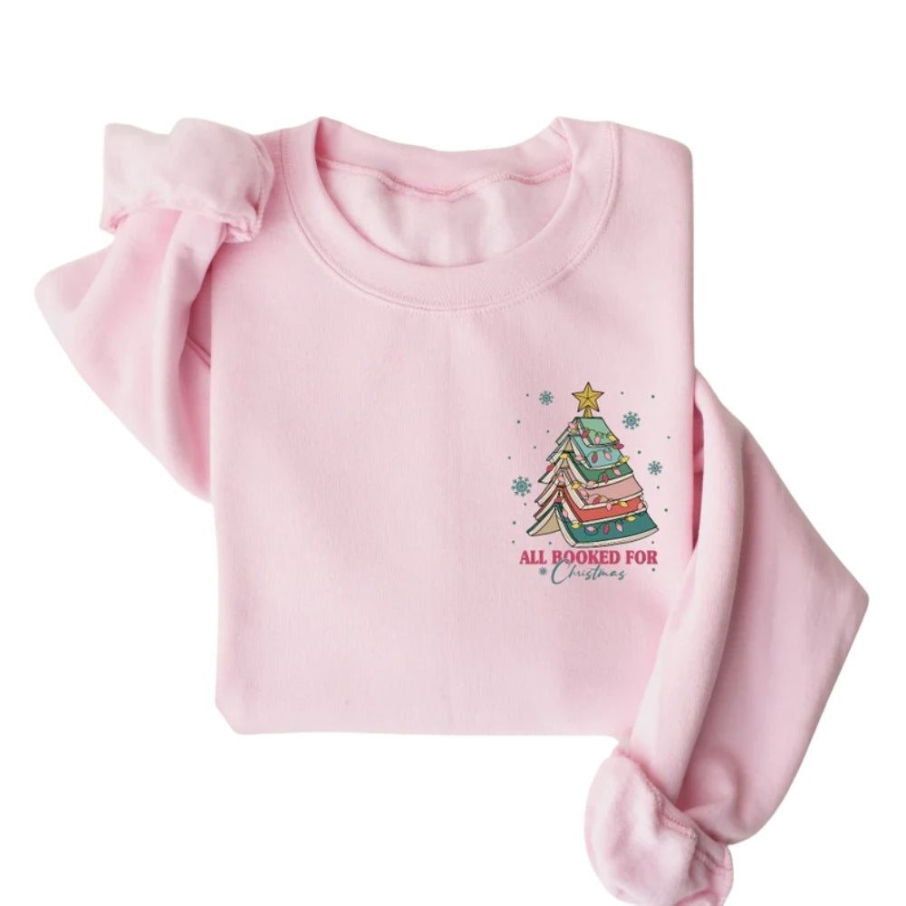 My Holidays Are All Booked Up For Christmas Sweatshirt, Book Lovers Christmas Sweatshirt 2D0517