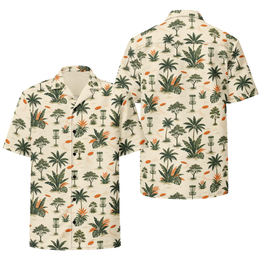Disc Golf Tropical Hawaiian Shirt For Men, Disc Golf Aloha Shirts DG0002