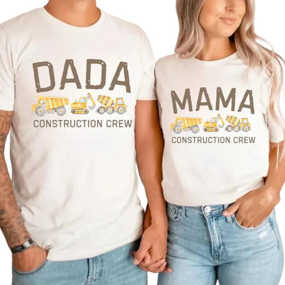 Construction Crew Custom 1st Birthday Matching Family T Shirts, Custom First Birthday Shirts For Family ET0230