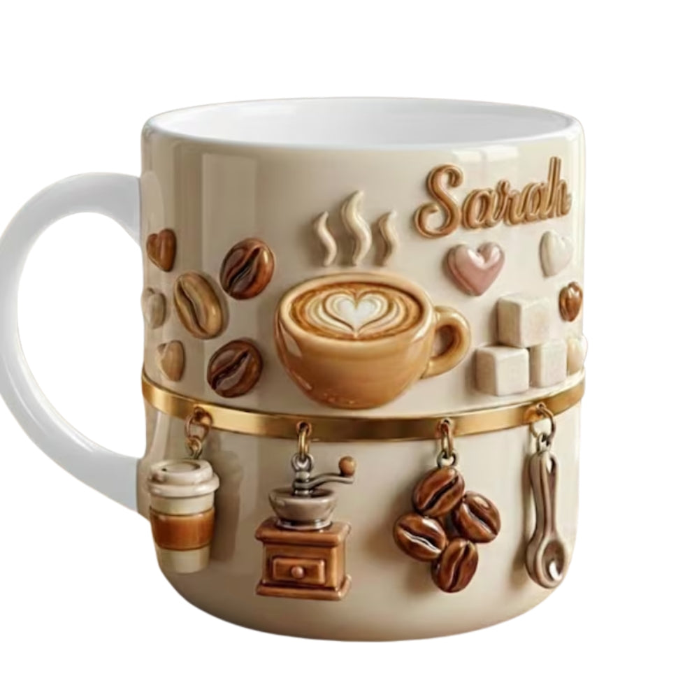 Personalized Coffee Lover 3D Printed Coffee Mug, Custom Mug Cup For Coffeeholic ET0113