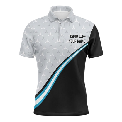 Swing Swear Look For Ball Repeat Custom Mens Skull Golf Polo Shirt, Custom Funny Golf Shirts With Name GZ0330